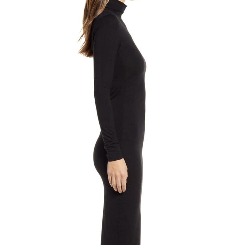 Good American Classic Black Long Sleeve Dress